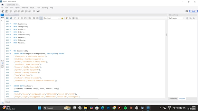 python programming and also sql database