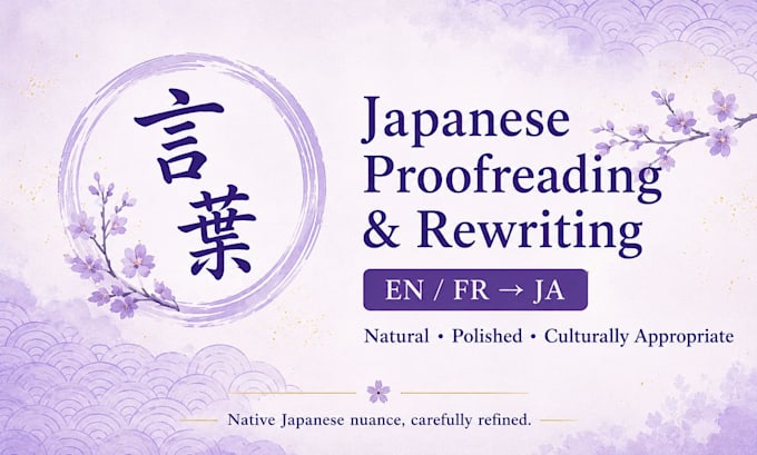 proofread, rewrite and humanize your japanese text