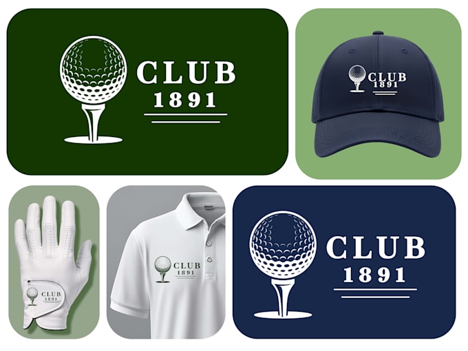 make a luxury golf club brand identity, brand kit and logo design