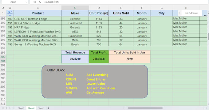create excel dashboard sales report and KPI analytics