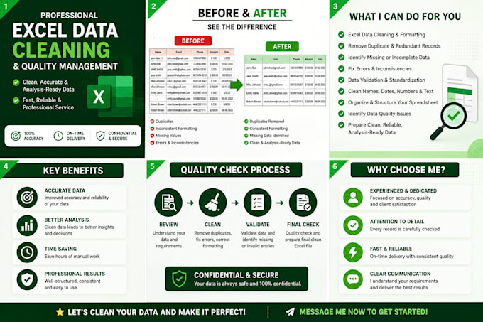 clean excel data, remove duplicates and fix missing values