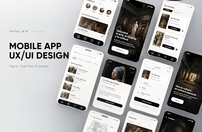 desing a modern mobile app UI UX in figma