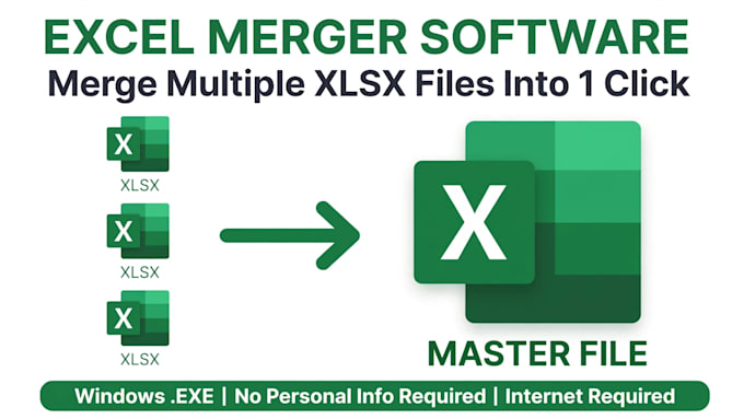 build custom excel merger software to merge and combine excel files