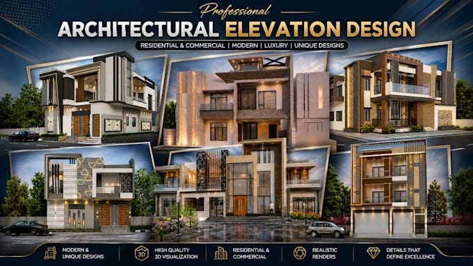 transform your building into a stunning modern architectural elevation
