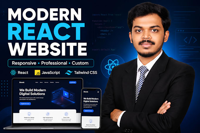 build a modern responsive react website