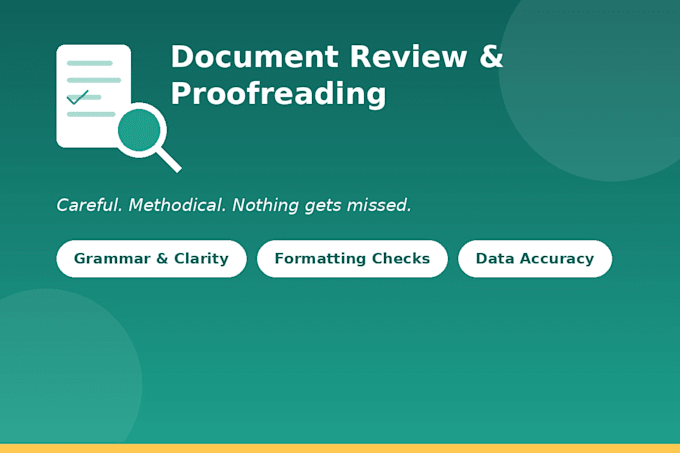 proofread and quality check your documents