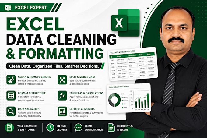 clean, organize, and analyze your excel data