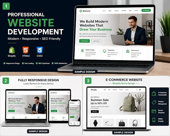 create a responsive HTML CSS website