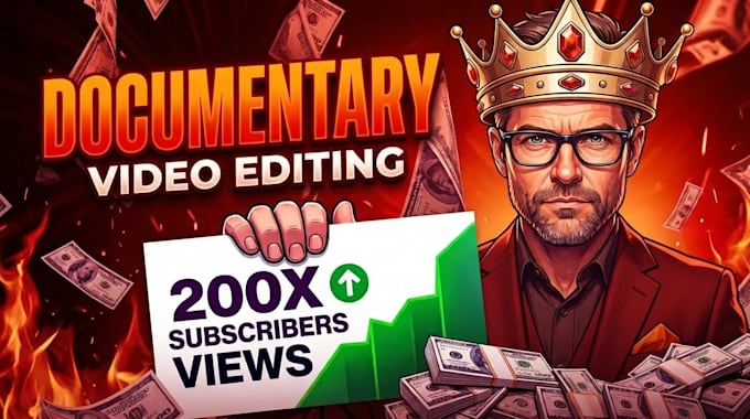do professional documentary video editing and faceless youtube video