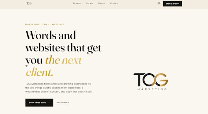 write high converting website