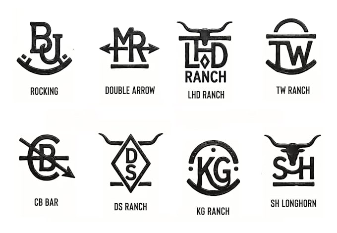 do cattle brand, western and ranch logo design