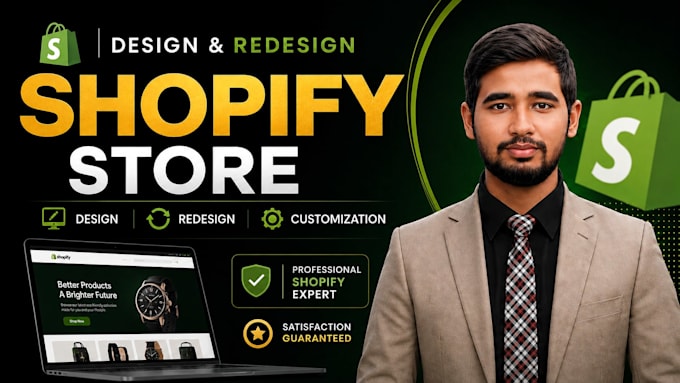 design  redesign  customize shopify stores websites dropshipping stores