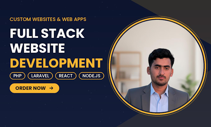 buld full stack website development in laravel and react