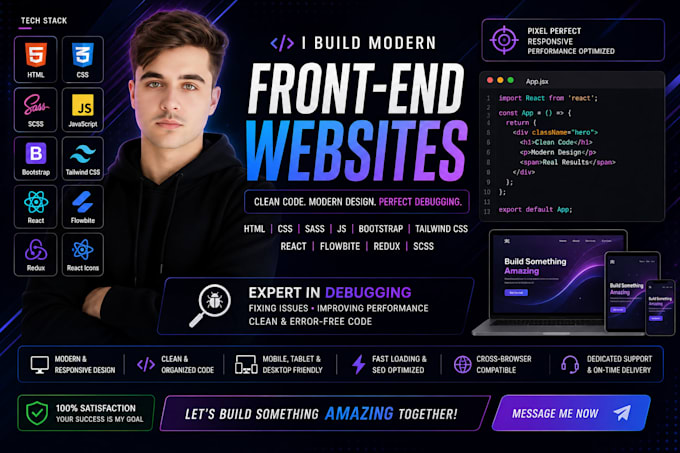 build a landing page with HTML CSS tailwind or bootstrap