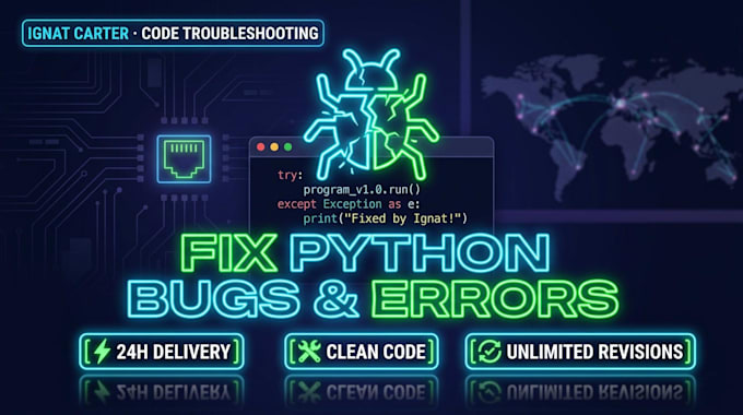 fix python errors and debug your python script