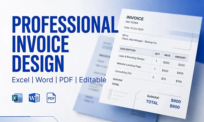 design modern invoice and receipt template