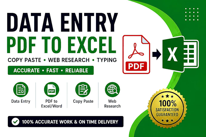 do excel and word data entry