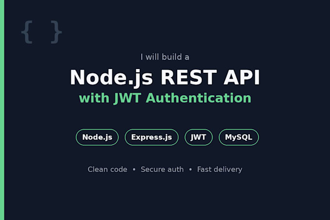 build a node js rest API with jwt authentication