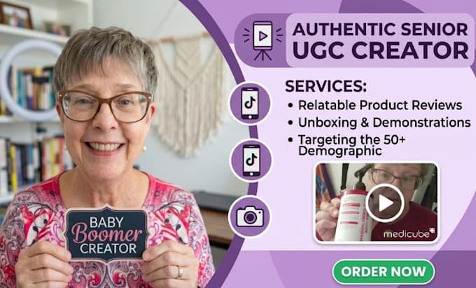 create ugc video talking head, demonstrations, greenscreen, boomer generation