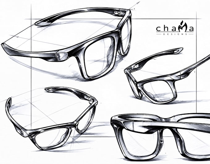 create technical drawings for eyewear and eyeglasses production