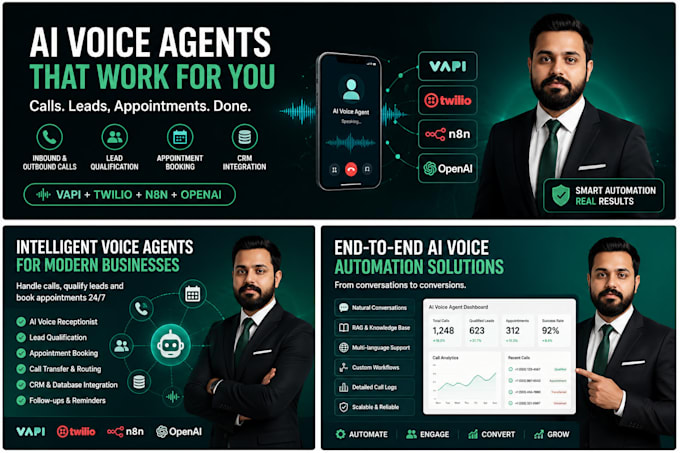 build an ai voice agent for calls with vapi, retell, twilio and n8n