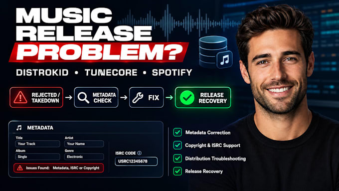 fix music distribution issue resolve distrokid tunecore copyright artist manager