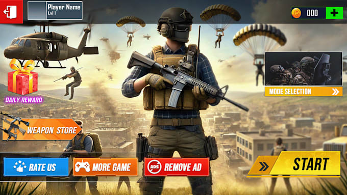 develop 3d mobile game action game adventure game fps game