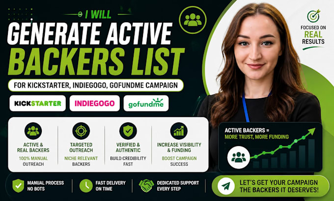 generate active backers list for kickstarter indiegogo gofundme campaign