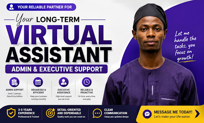 be your long term administrative virtual assistant executive virtual assistant