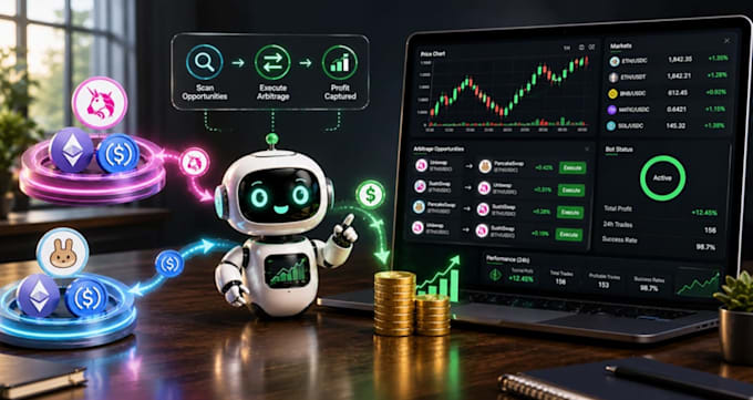 develop crypto arbitrage bot, dex arbitrage bot, triangular arbitrage bot