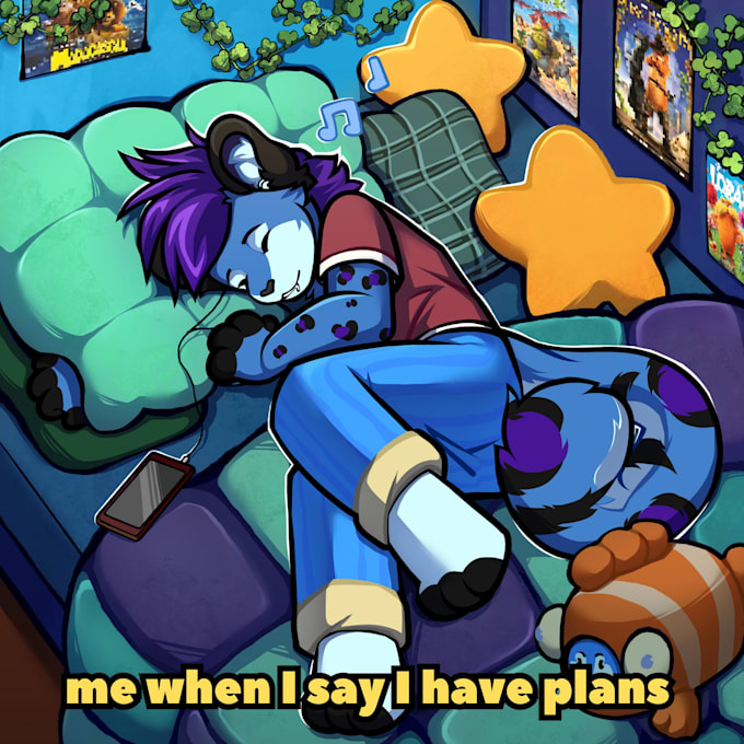 draw your furry character in a funny chibi meme ych