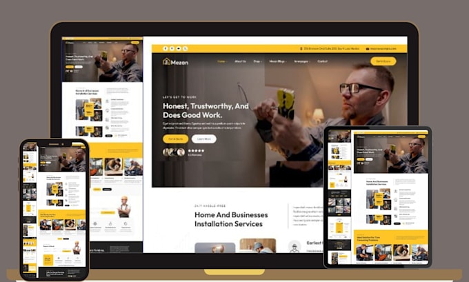 design handyman website construction website cleaning website plumbing website