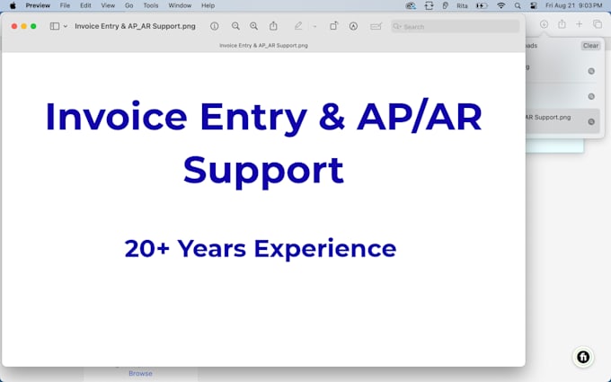 provide accurate data entry and invoice services