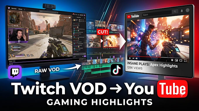 edit your twitch stream vod into youtube gaming highlights