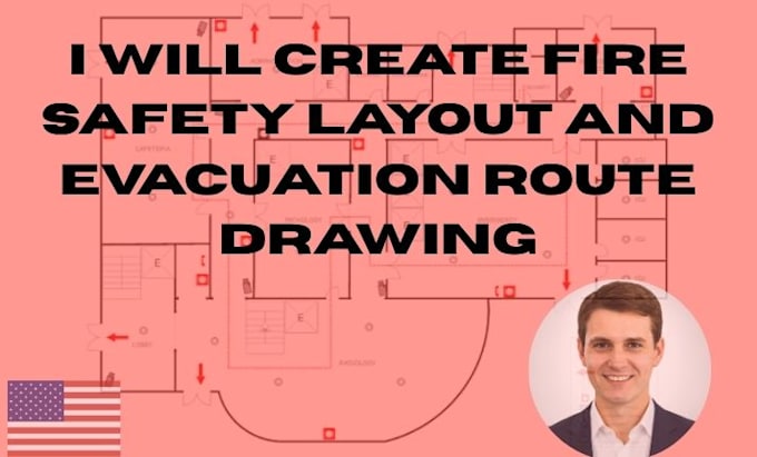 create fire safety layout and evacuation route drawing