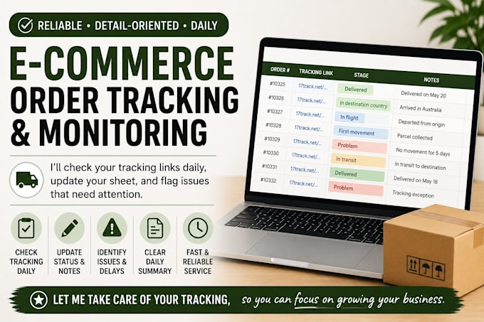monitor your ecommerce orders and update tracking daily