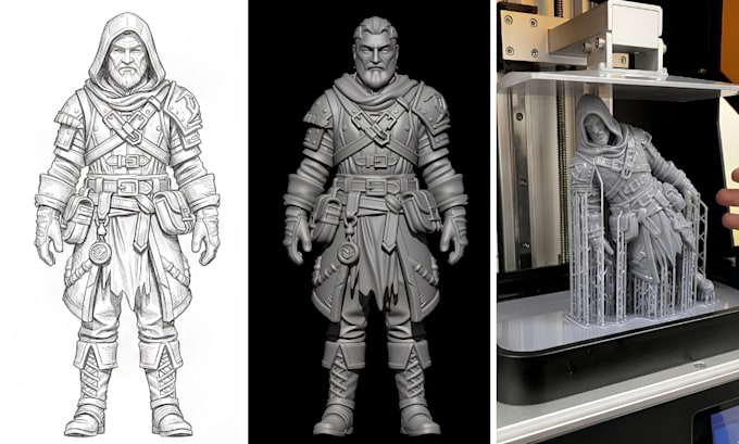 convert 2d to 3d model photo to 3d model printable 3d model character printing