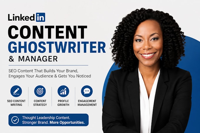 be your linkedin content seo ghostwriter and manager
