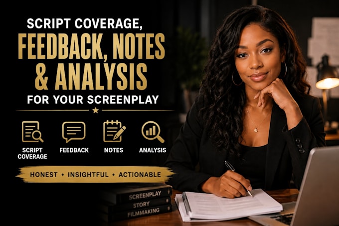provide script coverage, feedback, notes and analysis for your screenplay