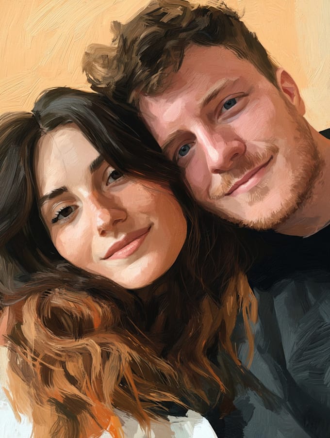 draw couple portrait illustration