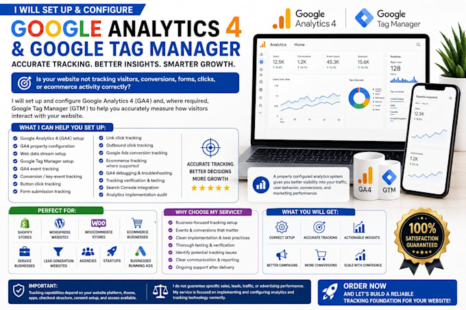 setup google analytics 4 ga4 and conversion tracking for your website