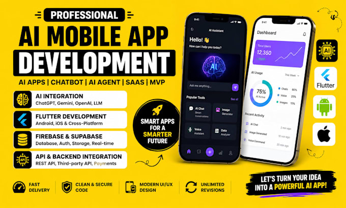 do ai mobile app development ios android ai app developer, rork ai, flutter