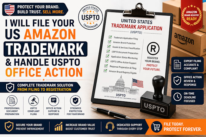 file US amazon trademark and handle office action