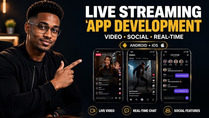 develop a live streaming app video streaming and social media app