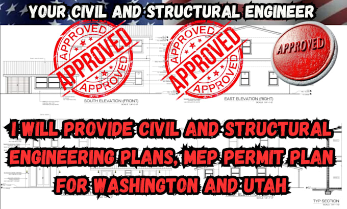 civil and structural engineering plans, mep permit plan for washington and utah