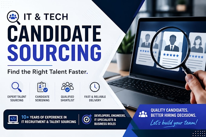 source and shortlist qualified IT and tech candidates
