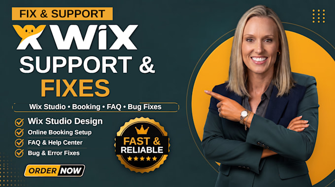 setup wix bookings, wix faq, wix studio website redesign, fix bug issue, wix seo