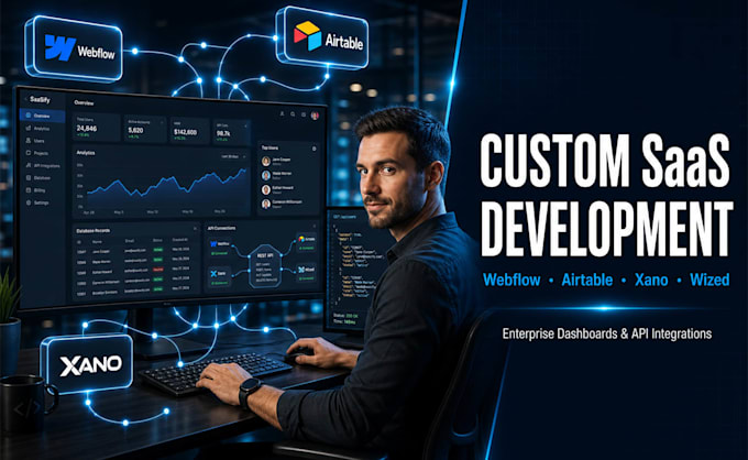 integrate airtable, xano, wized and apis with webflow website