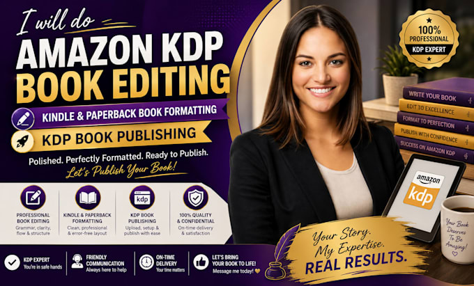 do amazon KDP book editing kindle paperback book formatting KDP book publishing