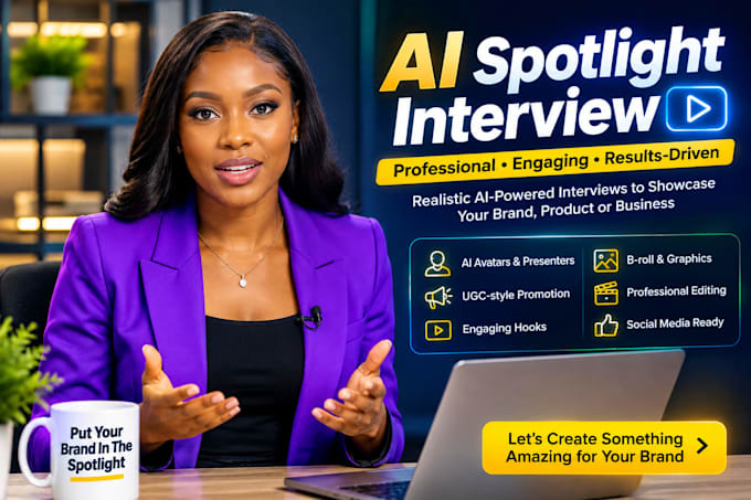 create a professional ai spotlight interview video for your brand